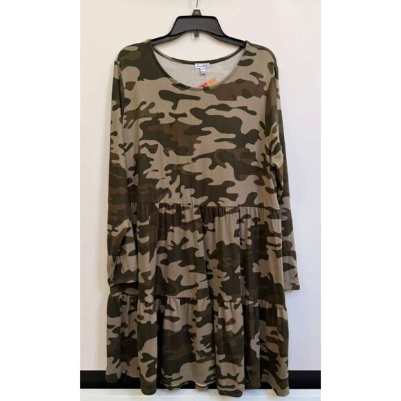 love, Fire Dresses & Skirts - Camo Babydoll Dress